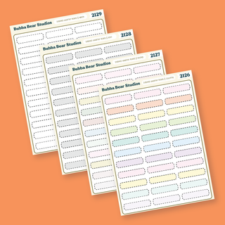 Dashed Quarter Boxes