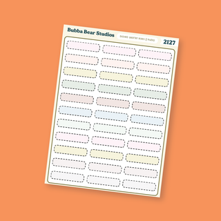 Dashed Quarter Boxes