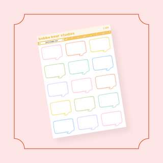 Speech Bubble Box Bubba Bear Studios Speech Bubble Box Stickers