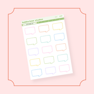 Speech Bubble Box Bubba Bear Studios Speech Bubble Box Stickers