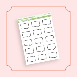 Speech Bubble Box Bubba Bear Studios Speech Bubble Box Stickers