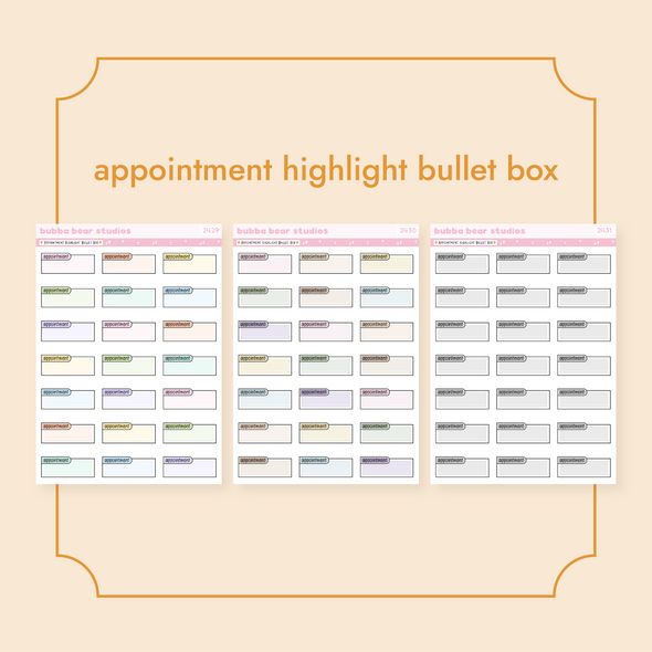 Appointment Highlight Bullet Box