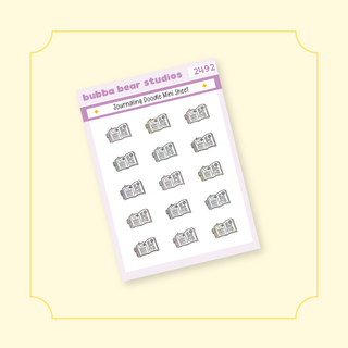Journaling Doodle Mini Sheet Muted Bubba Bear Studios Journaling Doodle Stickers