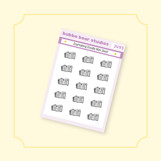 Journaling Doodle Mini Sheet Minimal Bubba Bear Studios Journaling Doodle Stickers