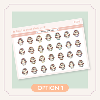 Ready To Clean Babe Option 1 Bubba Bear Studios Ready To Clean Babe Stickers