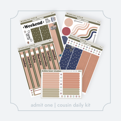 Hobonichi Cousin DAILY - Admit One