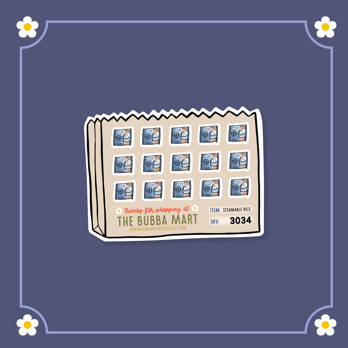 Steamable Rice Bubba Bear Studios steamable-rice-bubba-bear-studios