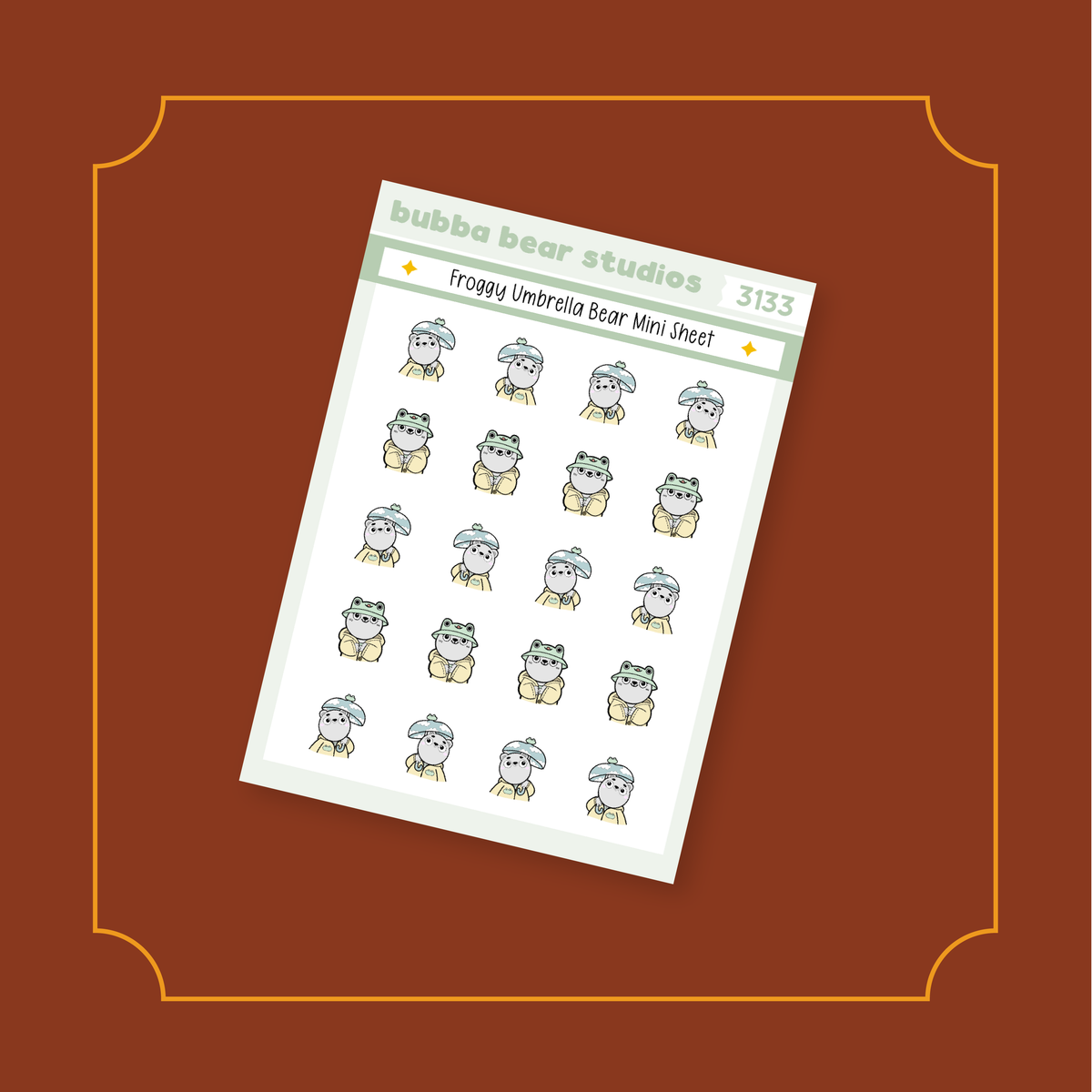 Froggy Umbrella Bear Bubba Bear Studios froggy-umbrella-bear-bubba-bear-studios