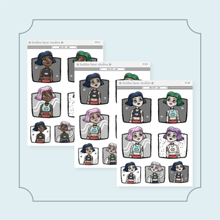 Girly Pop - Jinx Bubba Bear Studios Girly Pop - Jinx Stickers