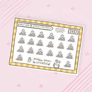 Koko + Pip || Plans? I Got This! Muted Bubba Bear Studios Koko + Pip || Plans? I Got This! Stickers