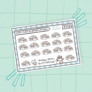 Tater + Twist || Maybe, Not Today Minimal Bubba Bear Studios Tater + Twist || Maybe, Not Today Stickers