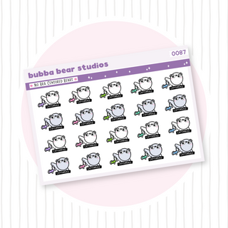 No Bra Censored Bears Colorful Bubba Bear Studios No Bra Censored Bears