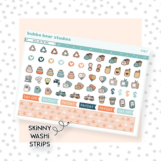 Vertical - July - By The Sea Page II - Icons & Washi Strips Bubba Bear Studios Vertical - July - By The Sea