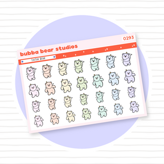 TikTok Bears Colorful Bubba Bear Studios TikTok Bears