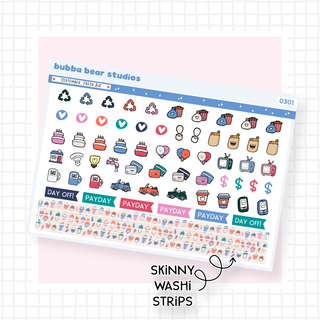 Vertical - September - Fresh Air Page II - Icons & Washi Strips Bubba Bear Studios Vertical - September - Fresh Air