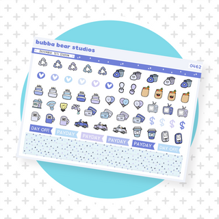 Vertical - December - Yeti Season Page II - Icons & Washi Strips Bubba Bear Studios Vertical - December - Yeti Season