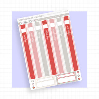 Hobonichi Cousin DAILY - You're Terrazzin' Up My Heart Page 1 - Date Cover Strips Bubba Bear Studios Hobonichi Cousin DAILY - You're Terrazzin' Up My Heart Stationery