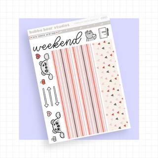 Hobonichi Cousin DAILY - You're Terrazzin' Up My Heart Page 3 - Washi & Doodles Bubba Bear Studios Hobonichi Cousin DAILY - You're Terrazzin' Up My Heart Stationery