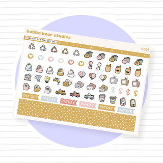Vertical - January - New Year Best Me Page II - Icons & Washi Strips Bubba Bear Studios Vertical - January - New Year Best Me