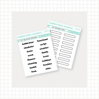 5x7 Album Tab Categories Buy All (Set of 2) Bubba Bear Studios 5x7 Album Tab Categories