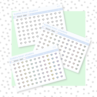 Checklist - Hearts Buy All (Set of 3) Bubba Bear Studios Checklist - Hearts