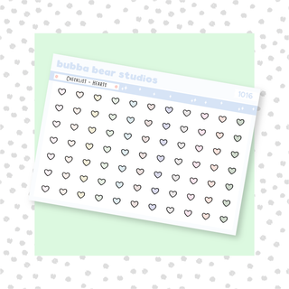 Checklist - Hearts Muted Bubba Bear Studios Checklist - Hearts