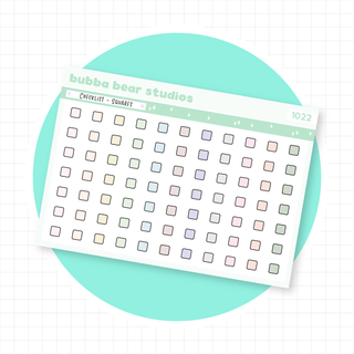 Checklist - Squares Muted Bubba Bear Studios Checklist - Squares
