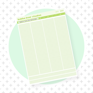 Hobonichi Cousin Daily Pages Bottom Washi - Grid Green Bubba Bear Studios Hobonichi Cousin Daily Pages Bottom Washi - Grid