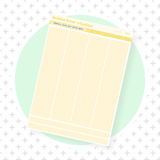 Hobonichi Cousin Daily Pages Bottom Washi - Grid Yellow Bubba Bear Studios Hobonichi Cousin Daily Pages Bottom Washi - Grid