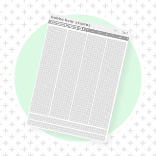 Hobonichi Cousin Daily Pages Bottom Washi - Grid Grey Bubba Bear Studios Hobonichi Cousin Daily Pages Bottom Washi - Grid