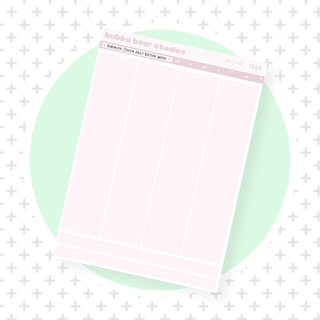 Hobonichi Cousin Daily Pages Bottom Washi - Grid Soft Pink Bubba Bear Studios Hobonichi Cousin Daily Pages Bottom Washi - Grid