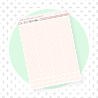 Hobonichi Cousin Daily Pages Bottom Washi - Grid Soft Orange Bubba Bear Studios Hobonichi Cousin Daily Pages Bottom Washi - Grid