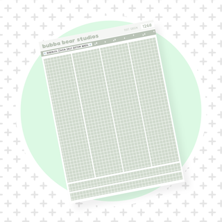 Hobonichi Cousin Daily Pages Bottom Washi - Grid Soft Green Bubba Bear Studios Hobonichi Cousin Daily Pages Bottom Washi - Grid