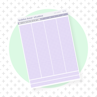 Hobonichi Cousin Daily Pages Bottom Washi - Grid Soft Purple Bubba Bear Studios Hobonichi Cousin Daily Pages Bottom Washi - Grid