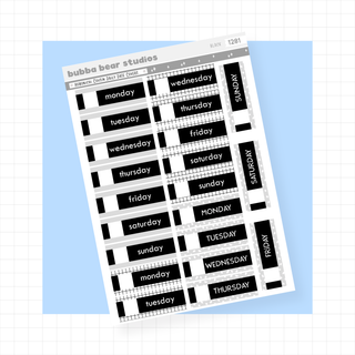 Hobonichi Cousin Daily Date Covers Black Bubba Bear Studios Hobonichi Cousin Daily Date Covers