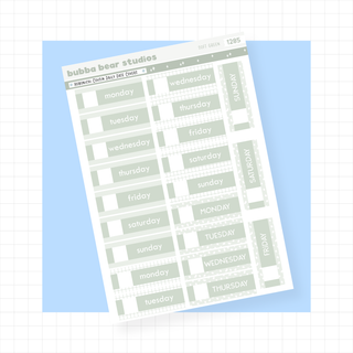 Hobonichi Cousin Daily Date Covers Soft Green Bubba Bear Studios Hobonichi Cousin Daily Date Covers