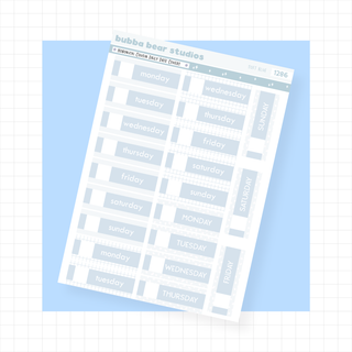 Hobonichi Cousin Daily Date Covers Soft Blue Bubba Bear Studios Hobonichi Cousin Daily Date Covers