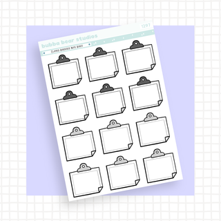 Clipped Bordered Note Boxes Standard Minimal Bubba Bear Studios Clipped Bordered Note Boxes