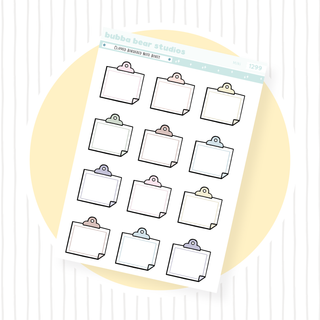 Clipped Bordered Note Boxes Mini Muted Bubba Bear Studios Clipped Bordered Note Boxes