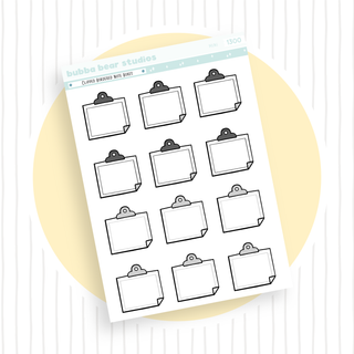 Clipped Bordered Note Boxes Mini Minimal Bubba Bear Studios Clipped Bordered Note Boxes