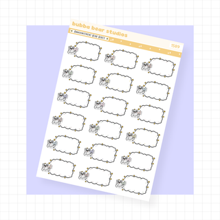 Announcement Bear Boxes Standard Muted Bubba Bear Studios Announcement Bear Boxes Stationery