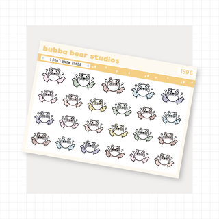 I Don't Know Panda Muted Bubba Bear Studios I Don't Know Panda Stationery
