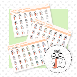 Tired AF Beans Buy All (Set of 3) Bubba Bear Studios Tired AF Beans Stationery