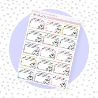 The One Thing... Goal Boxes Standard Muted Bubba Bear Studios The One Thing... Goal Boxes Stationery