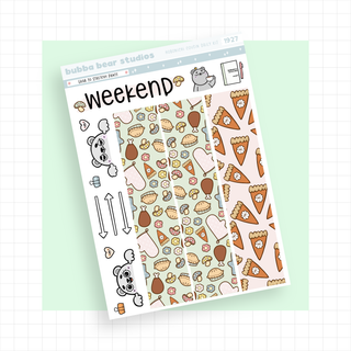 Hobonichi Cousin DAILY - Grab Yo Stretchy Pants Page 3 - Washi & Doodles Bubba Bear Studios Hobonichi Cousin DAILY - Grab Yo Stretchy Pants Stationery