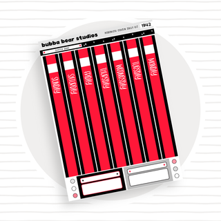 Hobonichi Cousin DAILY - Hipster Xmas Page 1 - Date Cover Strips Bubba Bear Studios Hobonichi Cousin DAILY - Hipster Xmas Stationery