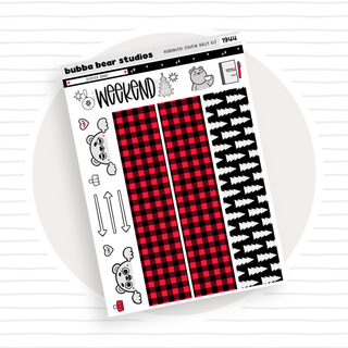 Hobonichi Cousin DAILY - Hipster Xmas Page 3 - Washi & Doodles Bubba Bear Studios Hobonichi Cousin DAILY - Hipster Xmas Stationery