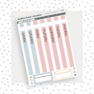 Hobonichi Cousin DAILY - New Year Best Me Page 1 - Date Cover Strips Bubba Bear Studios Hobonichi Cousin DAILY - New Year Best Me Stationery