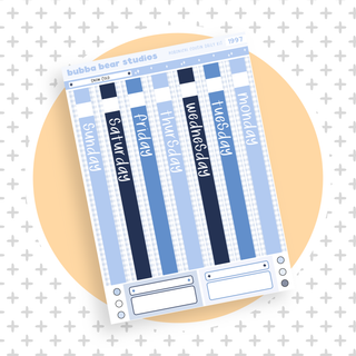 Hobonichi Cousin DAILY - Snow Cold Page 1 - Date Cover Strips Bubba Bear Studios Hobonichi Cousin DAILY - Snow Cold Stationery