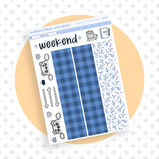 Hobonichi Cousin DAILY - Snow Cold Page 3 - Washi & Doodles Bubba Bear Studios Hobonichi Cousin DAILY - Snow Cold Stationery